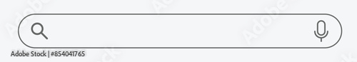 Simple search bar as part of user interface design. Vector illustration.	
