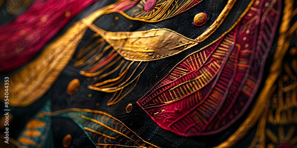 Indigenous Color:red Vivid Indigenous Australian art depicting Dreamtime stories in earthy ...