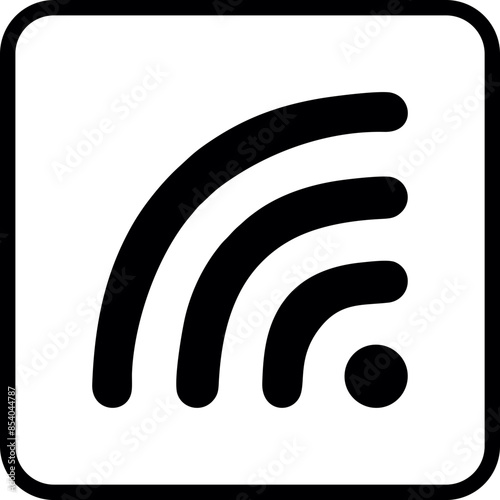 Wifi, wireless, internet signal icon logo template 