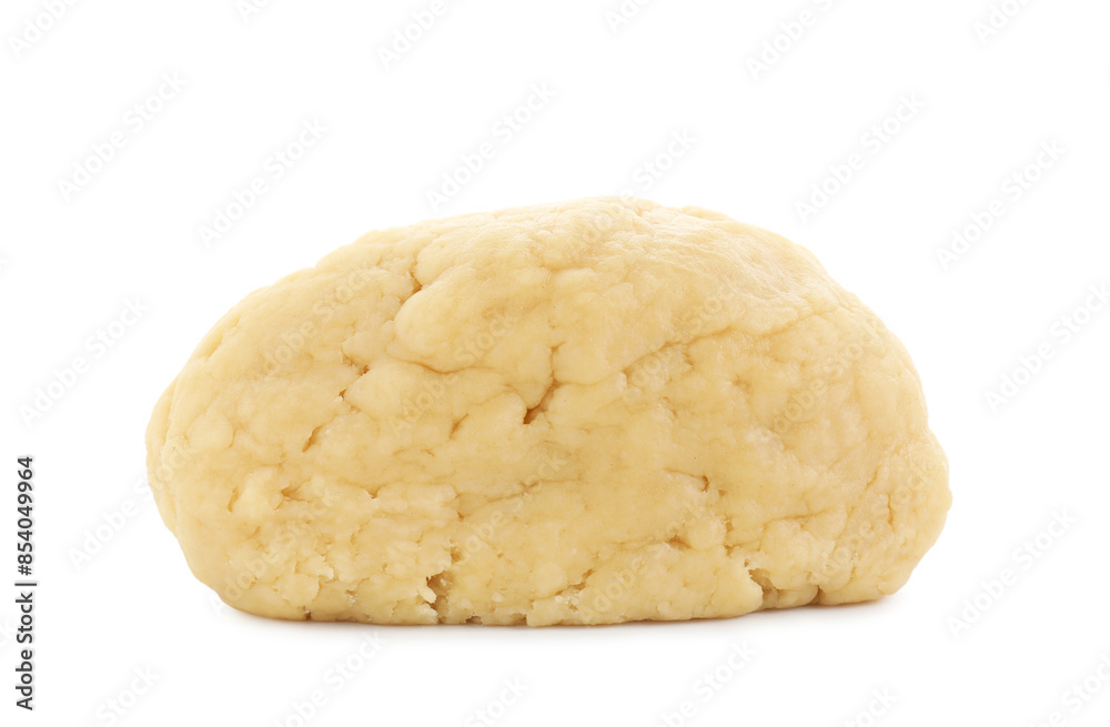 Making shortcrust pastry. Raw dough isolated on white Making shortcrust pastry. Raw dough isolated on white