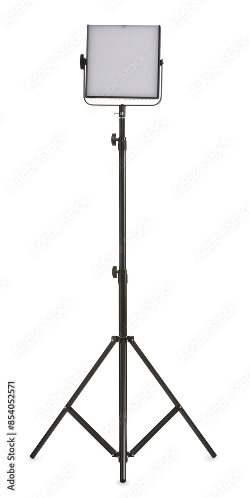 Professional lighting equipment with tripod isolated on white. Photo studio tool Professional lighting equipment with tripod isolated on white. Photo studio tool