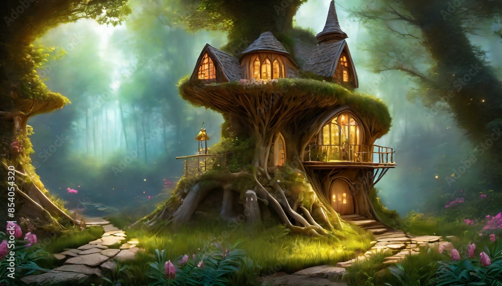 Fototapeta premium fairy tale house
