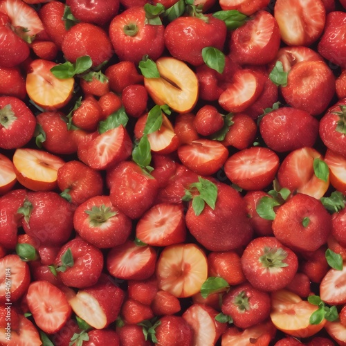 strawberries in the market