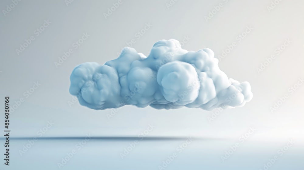 3 dimensional symbol of a cloud against a plain white backdrop