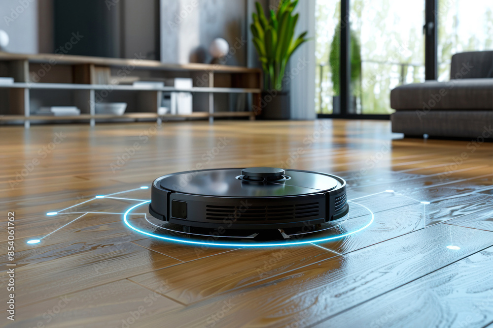 Robotic vacuum with holographic navigation Robotic vacuum with holographic navigation