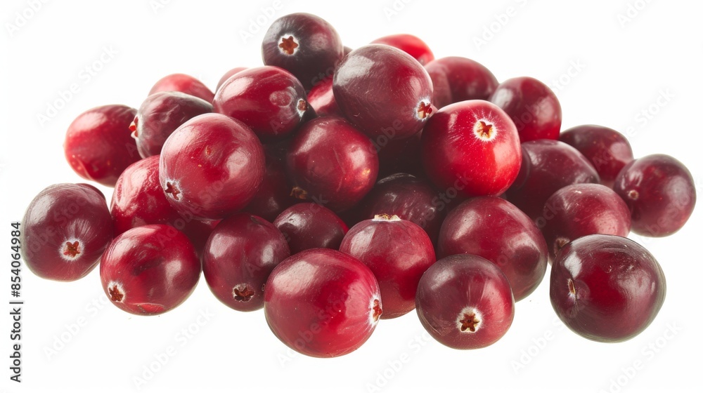 Cranberries isolated on a white background
