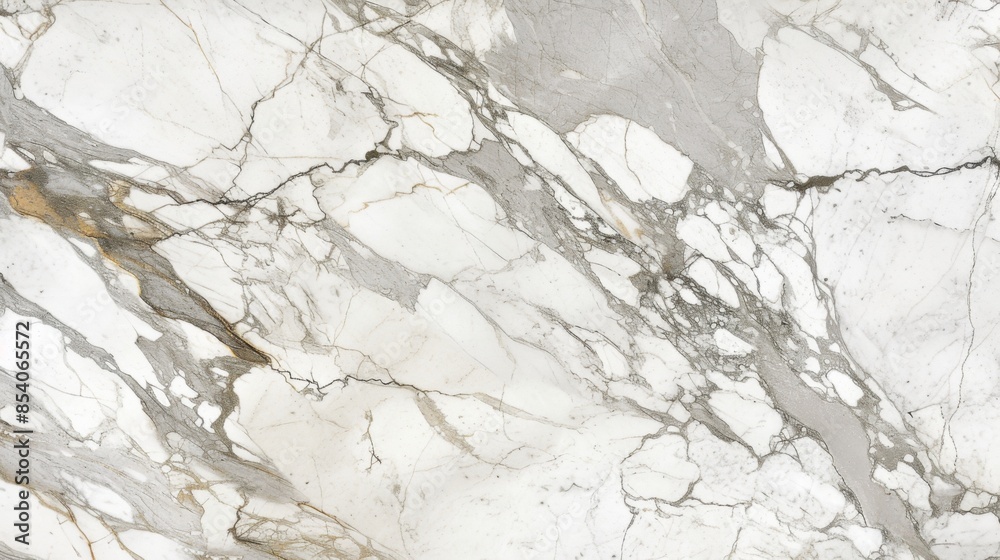 Fototapeta premium Textured white marble with thin and thick veins for kitchen and bathroom design