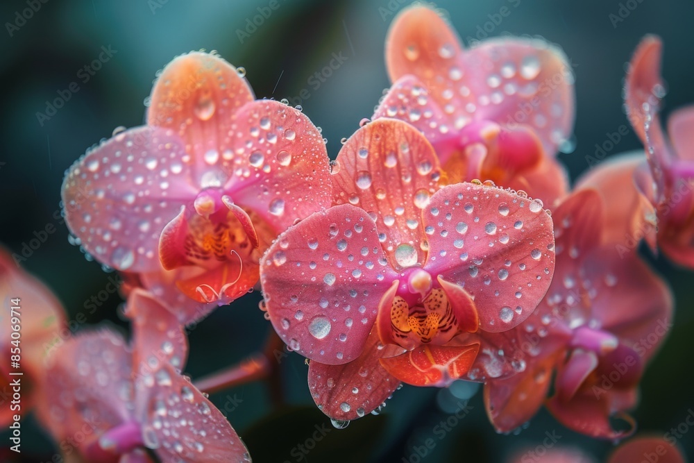 Orchid Flower with Dew Drops Orchid Flower with Dew Drops