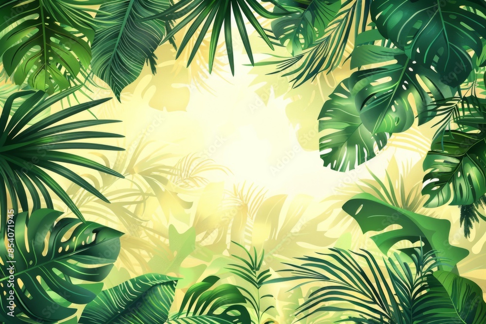 Summer Background illustration created with Generative AI
