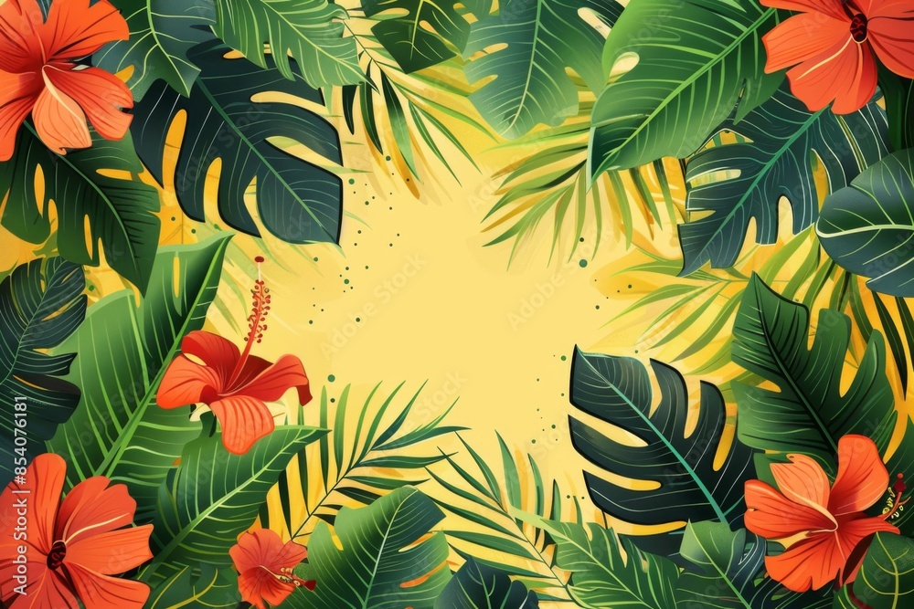 Summer Background illustration created with Generative AI