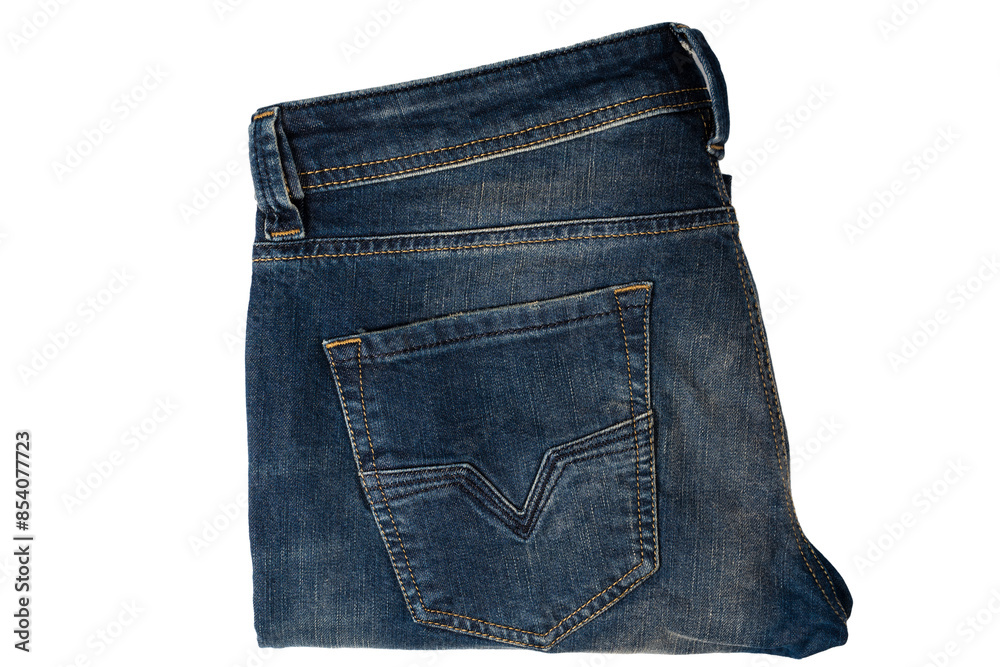Blue jeans isolated on a white background. Blue jeans isolated on a white background.
