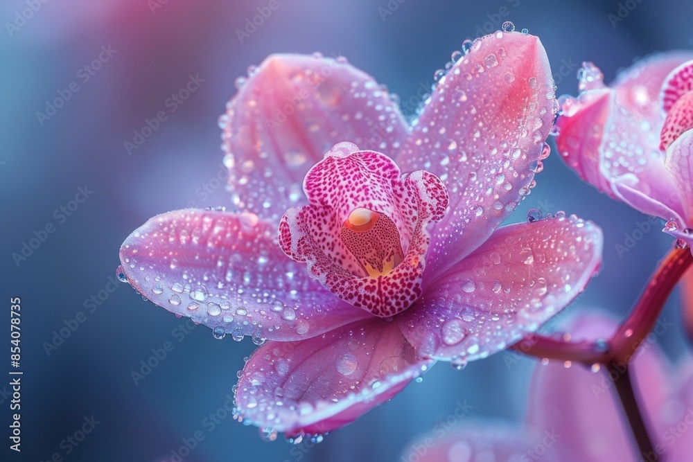 Orchid Blossom with Dew Drops Orchid Blossom with Dew Drops