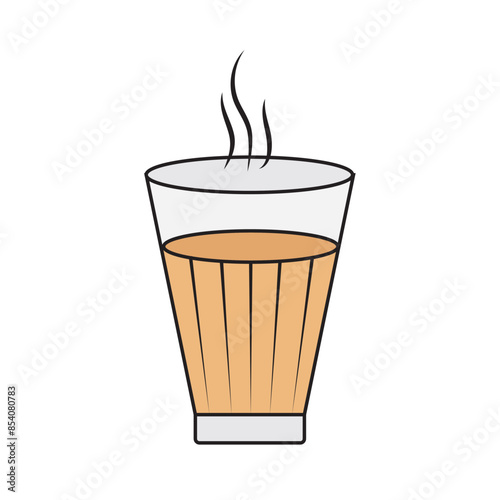 Tea also known chai, Chai vector Illustration Indian Street Food