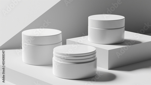 Skincare, box packaging mockup minimalist, for graphic designer, close up