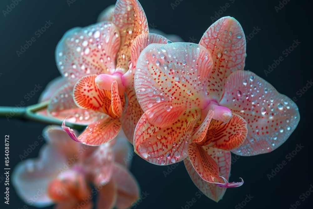 Orchid Bloom with Dew Drops Orchid Bloom with Dew Drops