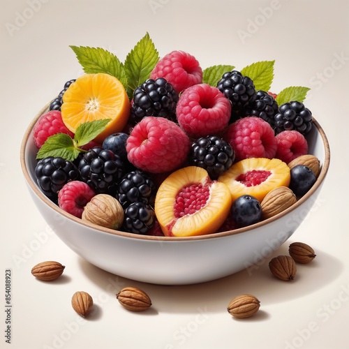 Fruit bowl with berries 