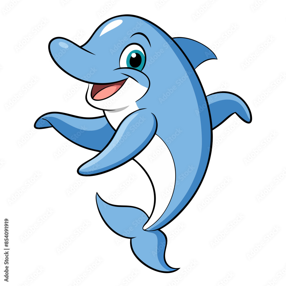 Fototapeta premium Dolphin in Motion (No Background)