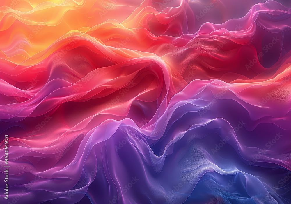 Obraz premium Vibrant Spectrum Waves in Abstract Vector Art - Colorful Gradient Background with Flowing Lines and Dynamic Patterns for Modern Graphic Designs