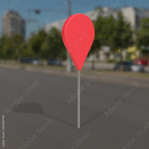 Pin sign board (red) 