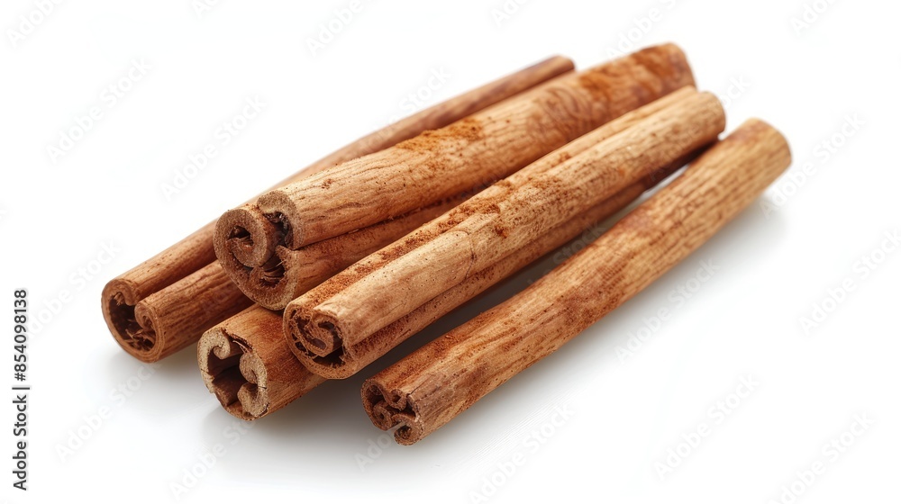 Cinnamon sticks on a white background with clipping path Cinnamon sticks on a white background with clipping path