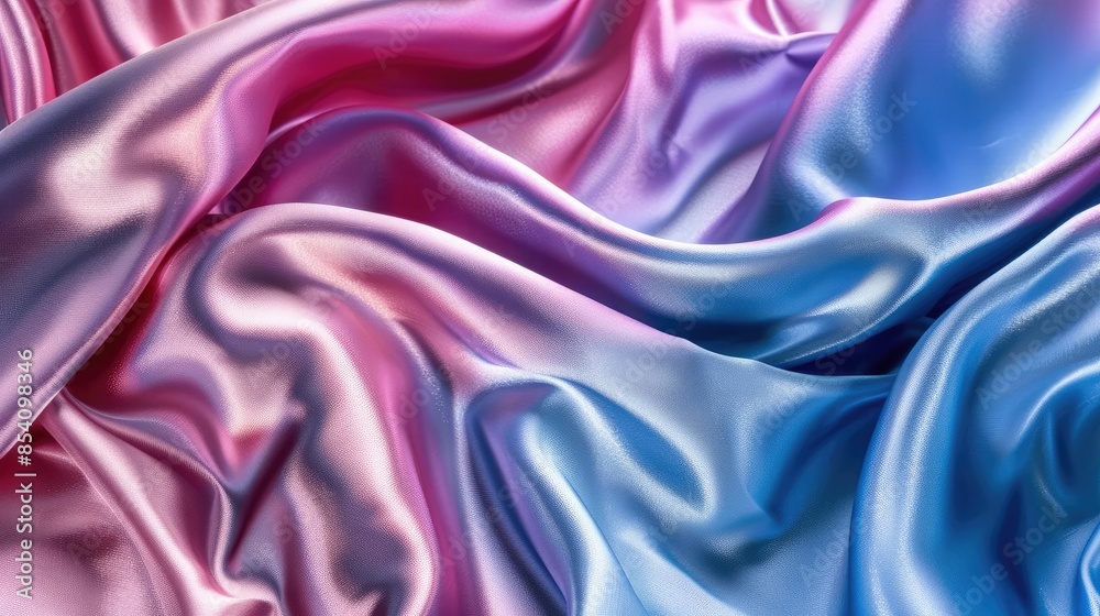 Elegant patterns of satin fabric with a glossy, reflective surface in various shades Elegant patterns of satin fabric with a glossy, reflective surface in various shades