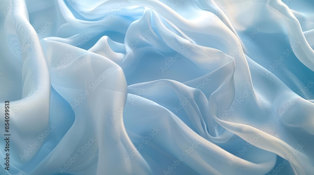 Fototapeta premium Abstract closeups of chiffon, highlighting its light and airy quality with gentle folds