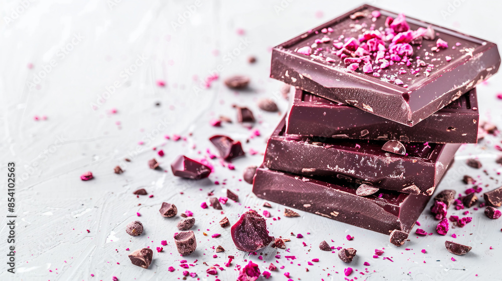 Sweet Temptation: Ruby Chocolate Bars and Callet Melting Buttons from Selected Botanical Cocoa Beans Stock Photo Sweet Temptation: Ruby Chocolate Bars and Callet Melting Buttons from Selected Botanical Cocoa Beans Stock Photo