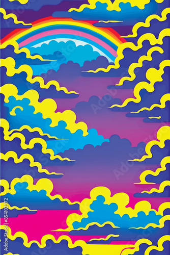 A collection of backgrounds with cloud patterns in a modern style. These vibrant and richly colored designs create unique and eye-catching compositions. Perfect for adding text and creating stylish vi