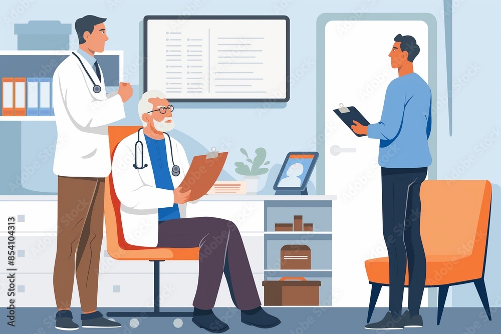 Doctor consulting a senior patient at the clinic, Doctor Consulting a Senior Patient, Comprehensive Care at the Clinic, Expert Medical Consultation for Senior Patients, Ensuring Health and Wellness at Doctor consulting a senior patient at the clinic, Doctor Consulting a Senior Patient, Comprehensive Care at the Clinic, Expert Medical Consultation for Senior Patients, Ensuring Health and Wellness at