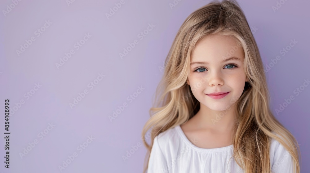 Beauty Portrait Against Pastel Background Generative AI Beauty Portrait Against Pastel Background Generative AI