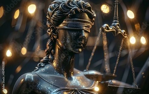 A blindfolded statue holding a scale, representing injustice