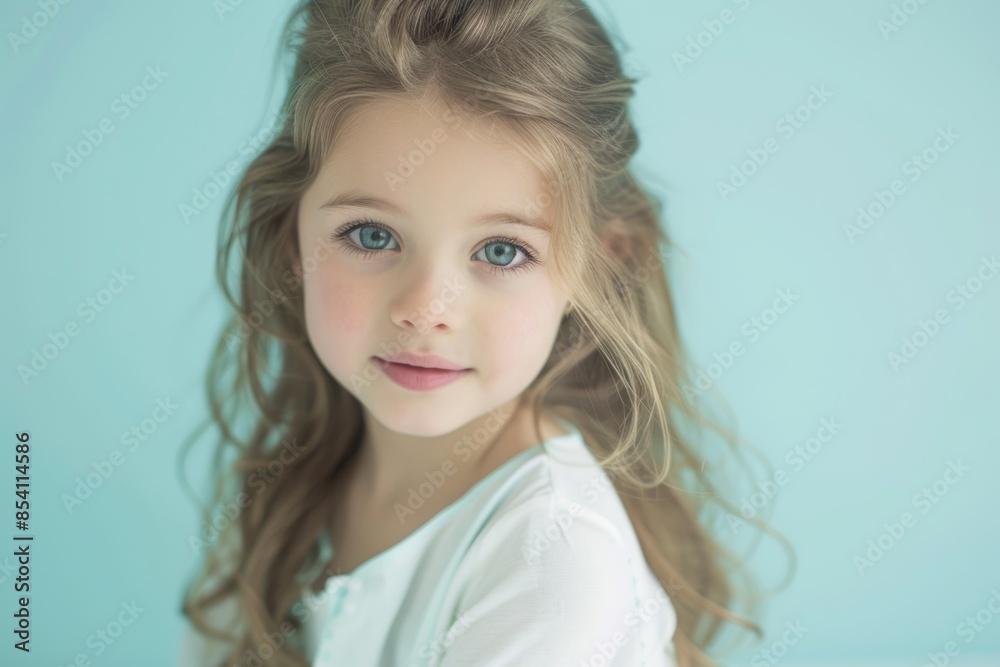 Beauty Professional in Pastel Blue Background Generative AI Beauty Professional in Pastel Blue Background Generative AI