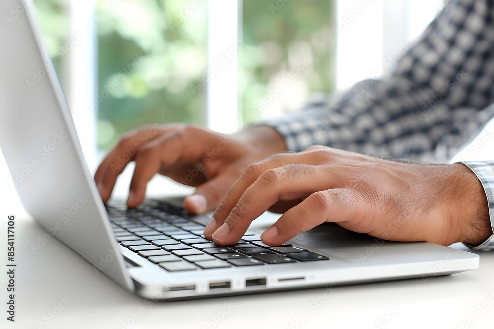 business concept, a man use laptop