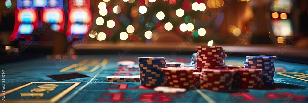 casino and gambling concept with chips and dice for betting and playing table games casino and gambling concept with chips and dice for betting and playing table games