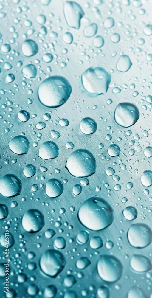 Water Droplets on Blue Background for Mobile Phone Wallpaper Generative AI Water Droplets on Blue Background for Mobile Phone Wallpaper Generative AI