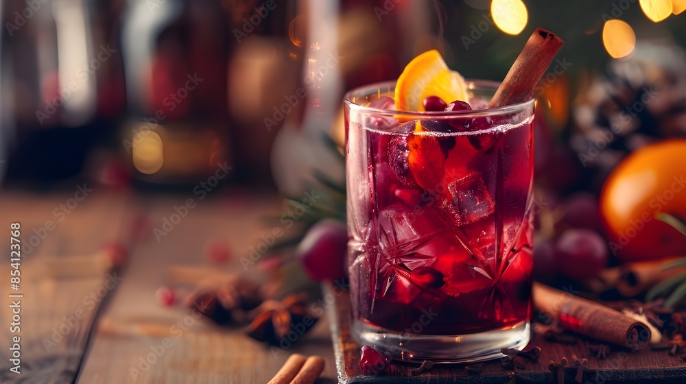 A glass of sangria A glass of sangria