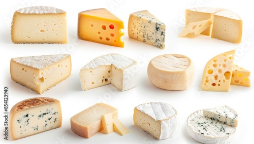 Delicious Cheese Assortment for Foodies and Gourmets Generative AI photo