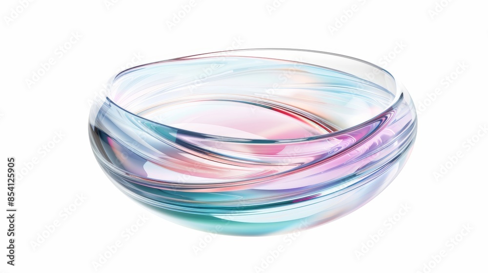 Futuristic Glass Shape on White Background for Tech and Design Concepts Generative AI Futuristic Glass Shape on White Background for Tech and Design Concepts Generative AI