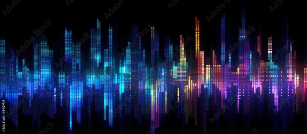 Abstract Digital Sound Wave with Rainbow Colors Abstract Digital Sound Wave with Rainbow Colors