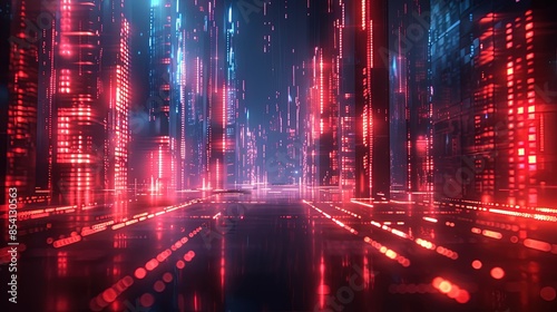 Wallpaper Mural Quantum Frontier. Futuristic Technological Visualization - Modern Artwork Tech background. Torontodigital.ca