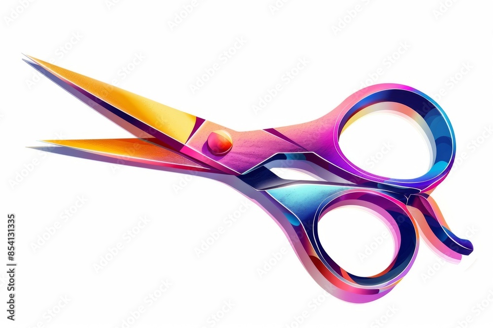 A pair of sleek, modern scissors cutting through a piece of colorful construction paper Illustration on a clear white background --ar 3:2 --style raw Job ID: 6beae1ba-b6da-4ae6-9f5c-2e3383ea6ea4 A pair of sleek, modern scissors cutting through a piece of colorful construction paper Illustration on a clear white background --ar 3:2 --style raw Job ID: 6beae1ba-b6da-4ae6-9f5c-2e3383ea6ea4