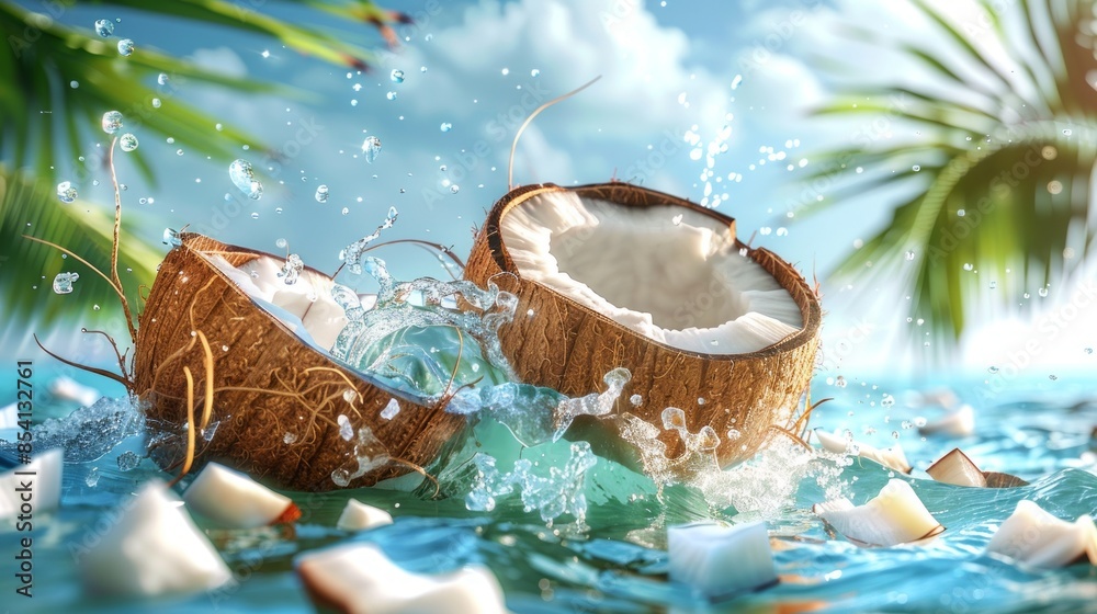 coconut on the beach coconut on the beach