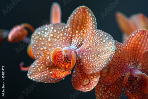 Orchid with Dew Drops
