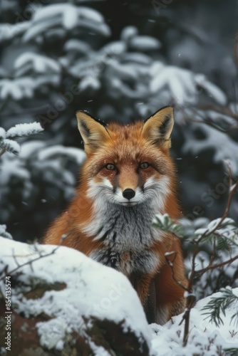 Red Fox in Winter Wonderland.