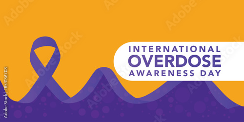 vector graphic of international overdose awareness day good for international overdose awareness day celebration. flat design. flyer design.flat illustration.