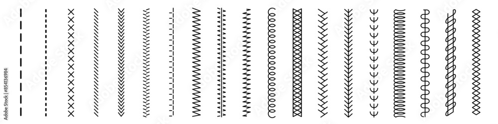 Sewing brush. Sew stitch seamless.