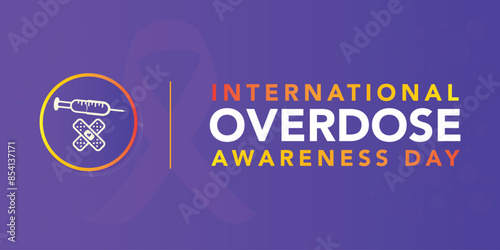 vector graphic of international overdose awareness day good for international overdose awareness day celebration. flat design. flyer design.flat illustration.