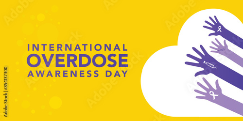 vector graphic of international overdose awareness day good for international overdose awareness day celebration. flat design. flyer design.flat illustration.
