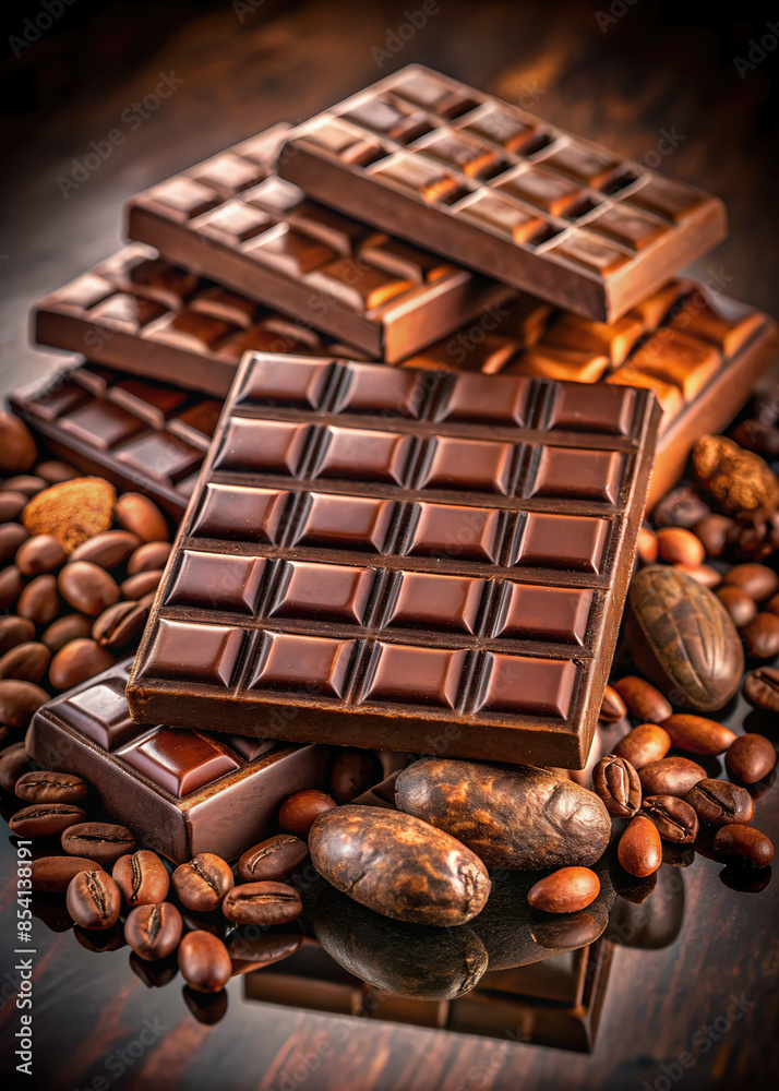 chocolate bars, cocoa beans, top view, milk, dark chocolate, variety, sweetness, dessert, candy, brown, sweet, vanilla, piece, food, natural, ingredient, recipe chocolate bars, cocoa beans, top view, milk, dark chocolate, variety, sweetness, dessert, candy, brown, sweet, vanilla, piece, food, natural, ingredient, recipe