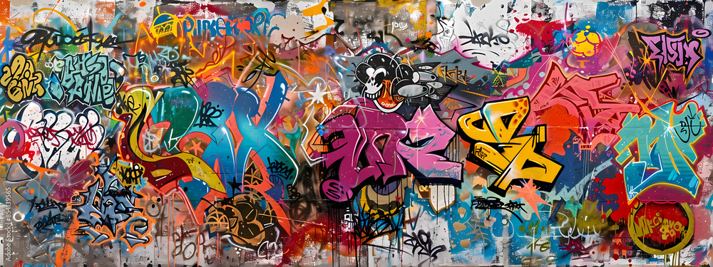Fototapeta premium Colorful Urban Graffiti Art